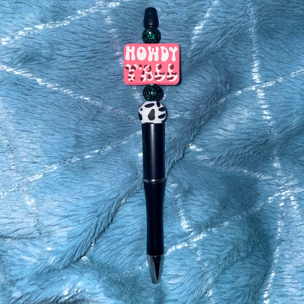 HANDMADE BEADED PEN & WINE TOPPER
